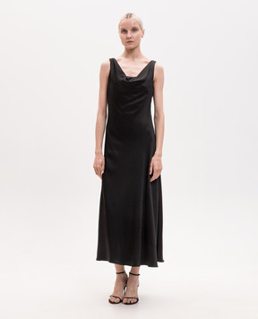 Brunello Cucinelli Black silk dress MB179A5480