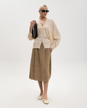 BOBOUTIC Beige cashmere and silk cardigan 4303BIS