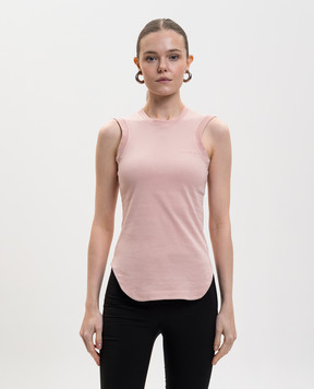 The Attico Pink top with logo embroidery 260WCN00003JJJ025AA