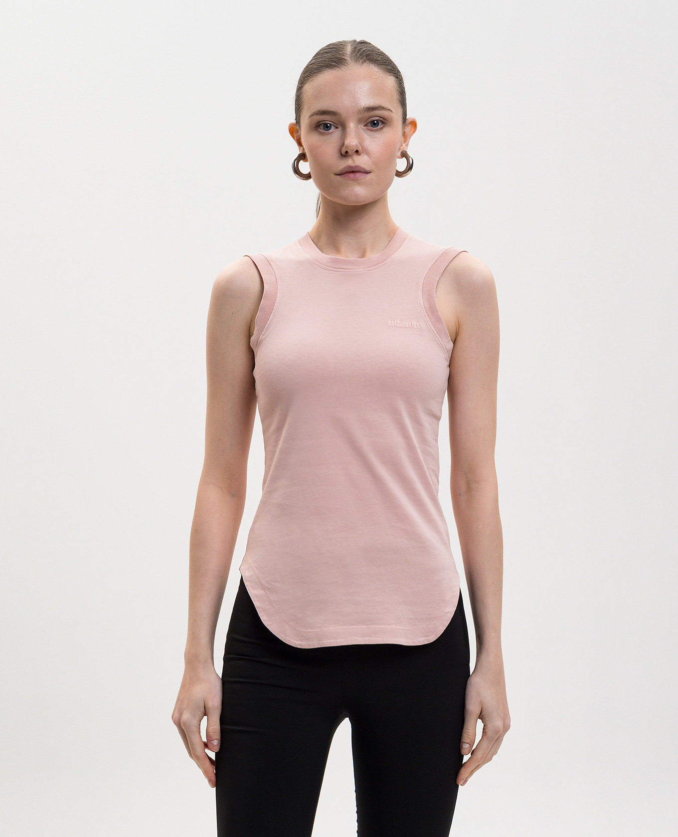 Pink top with logo embroidery The Attico 2