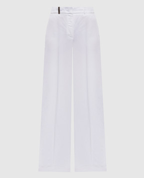 Peserico White linen pants A0433501926