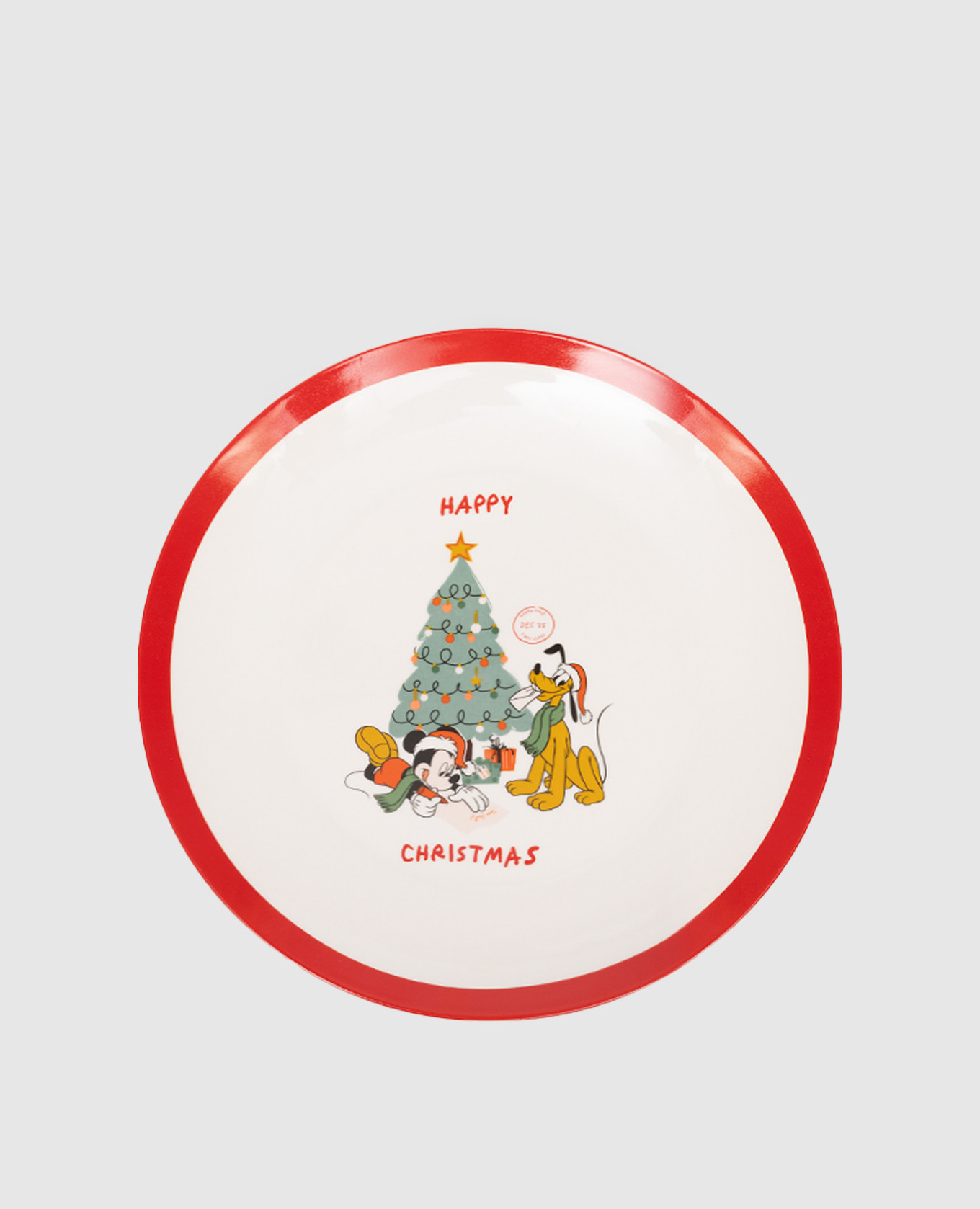 

Mickey and Pluto White Ceramic Dinner Plate Disney