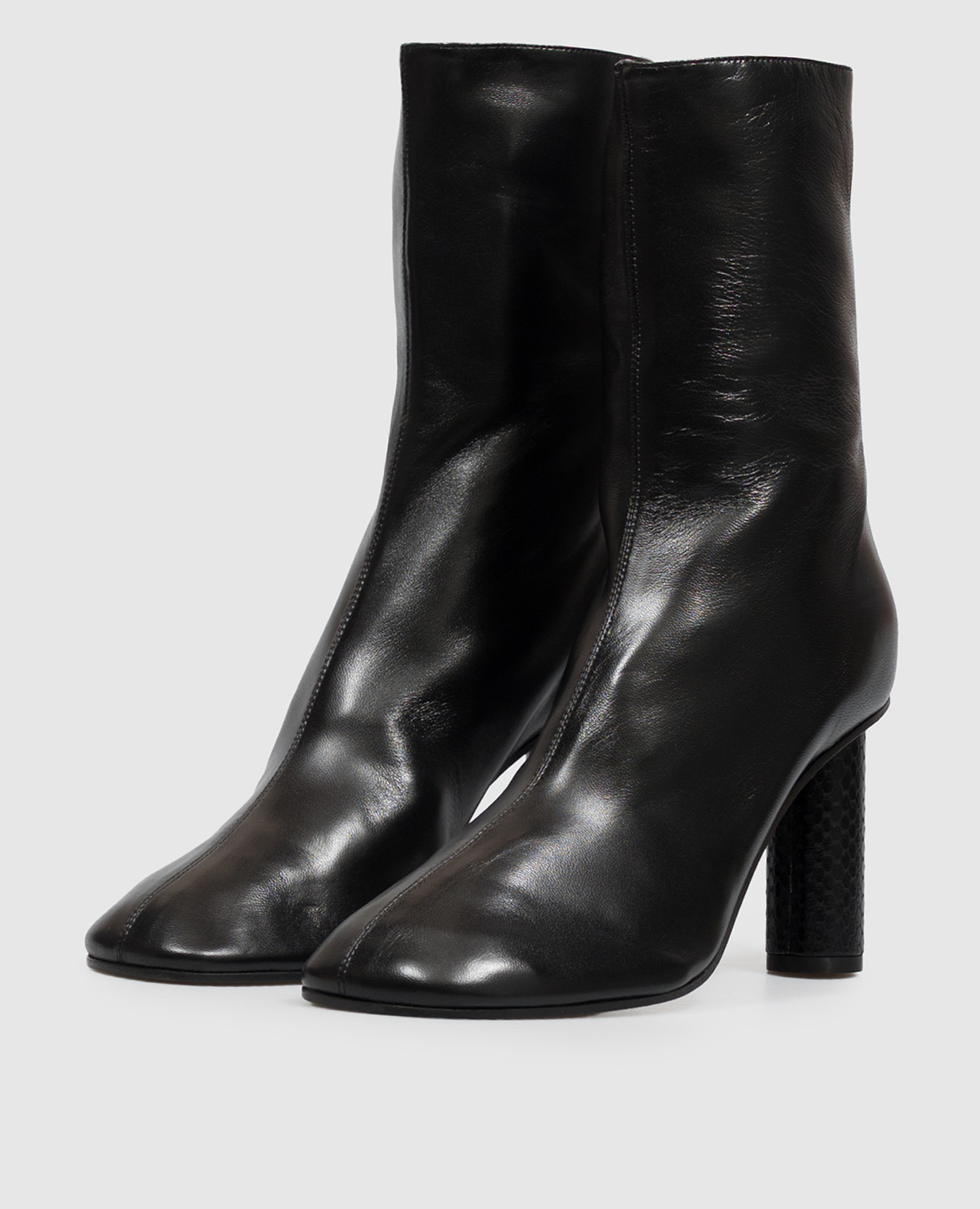 Black leather Alice ankle boots Paris Texas 2