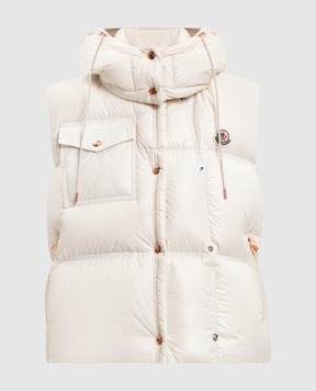 Moncler White down vest with logo K20931A00096596XE