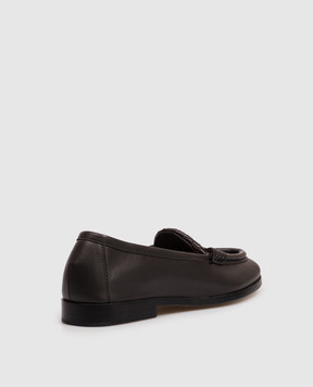 Bottega Veneta Dark brown Intrecciato leather loafers 876126VBSDO