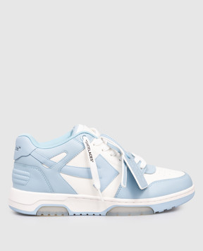 Off-White Out Of Office blue leather sneakers OMIA189C99LEA007