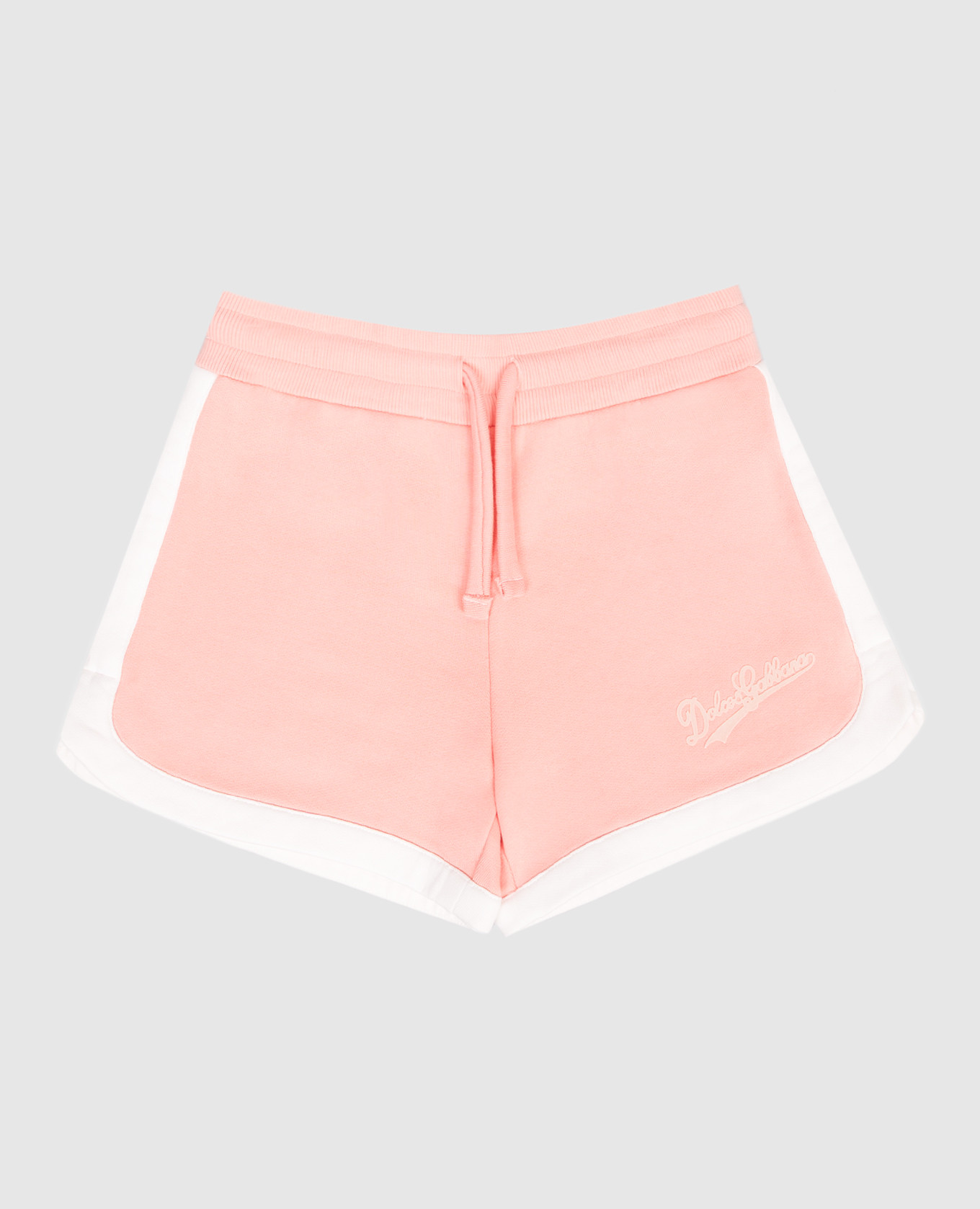 Children's pink shorts with logo