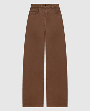 Brunello Cucinelli Brown denim palazzos M0H81P4059