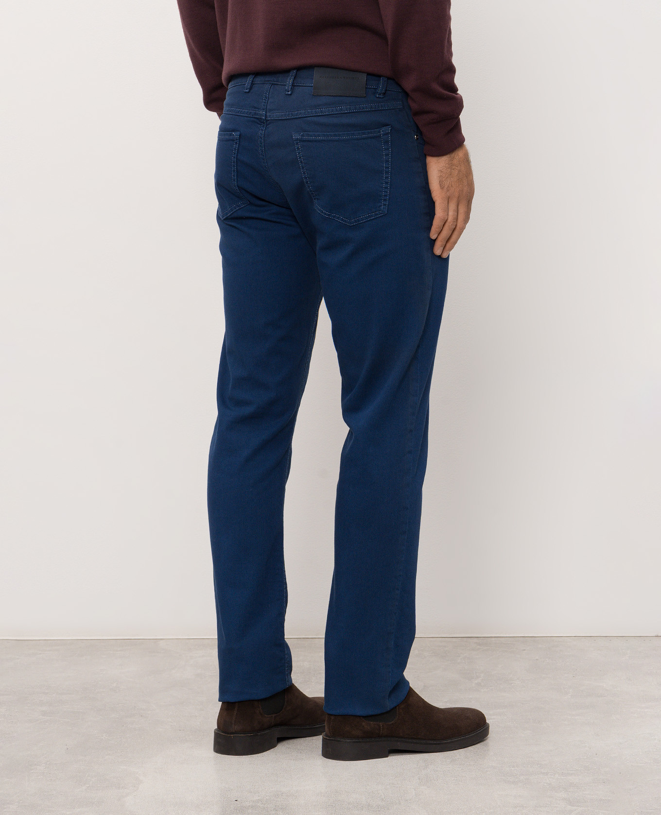 Blue jeans with logo patch Cashmere&Whiskey 4