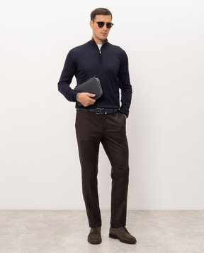 Castangia dal 1850 Brown wool pants EQ39213