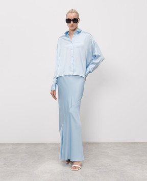 Ermanno Scervino Blue silk blouse D482K772NXE