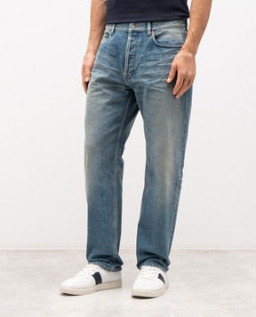 Saint Laurent MICK blue jeans with a worn effect 816412Y11CA