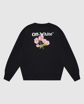 Off-White Children's black Daisy sweatshirt 44GBA001S26F003
