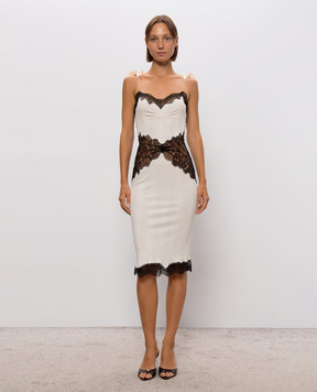 The Attico Ivory dress with an open back 261WCW00315MIX110AA