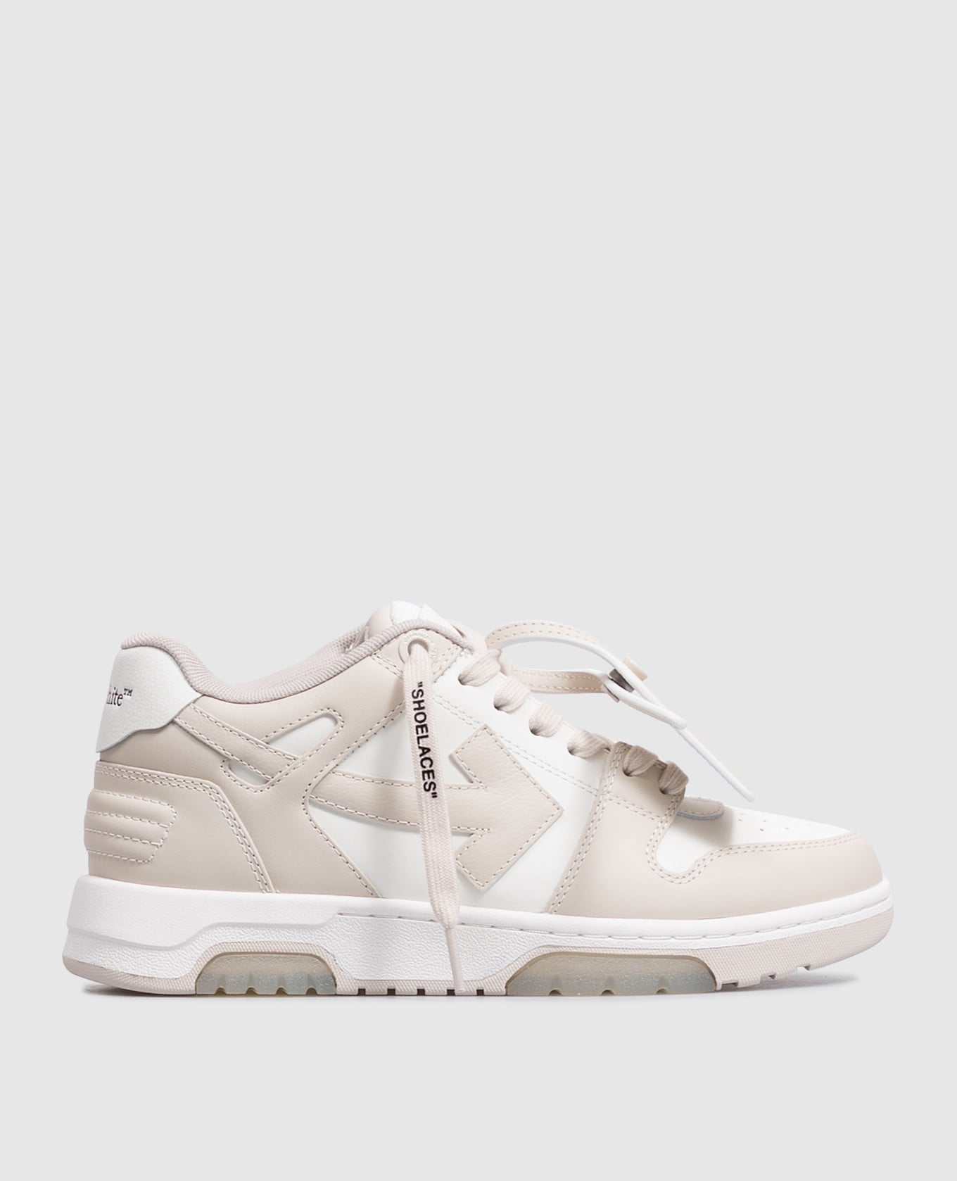 Out Of Office beige leather sneakers