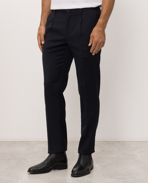 Stefano Ricci Navy blue wool pants M1T6300013W0011V
