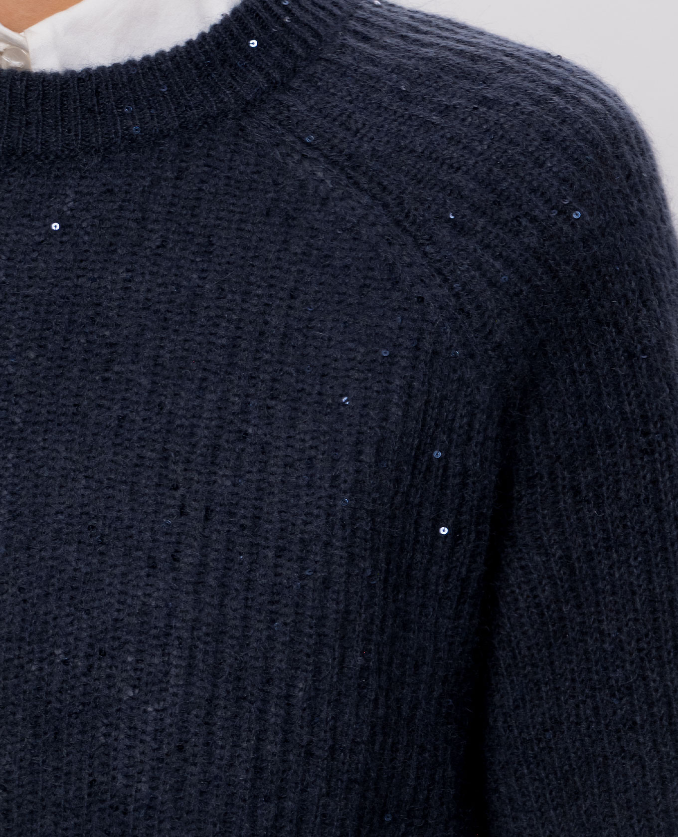 Blue sweater with wool Brunello Cucinelli 5
