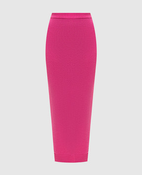 Rowen Rose Pink wool midi skirt KNIRRK048