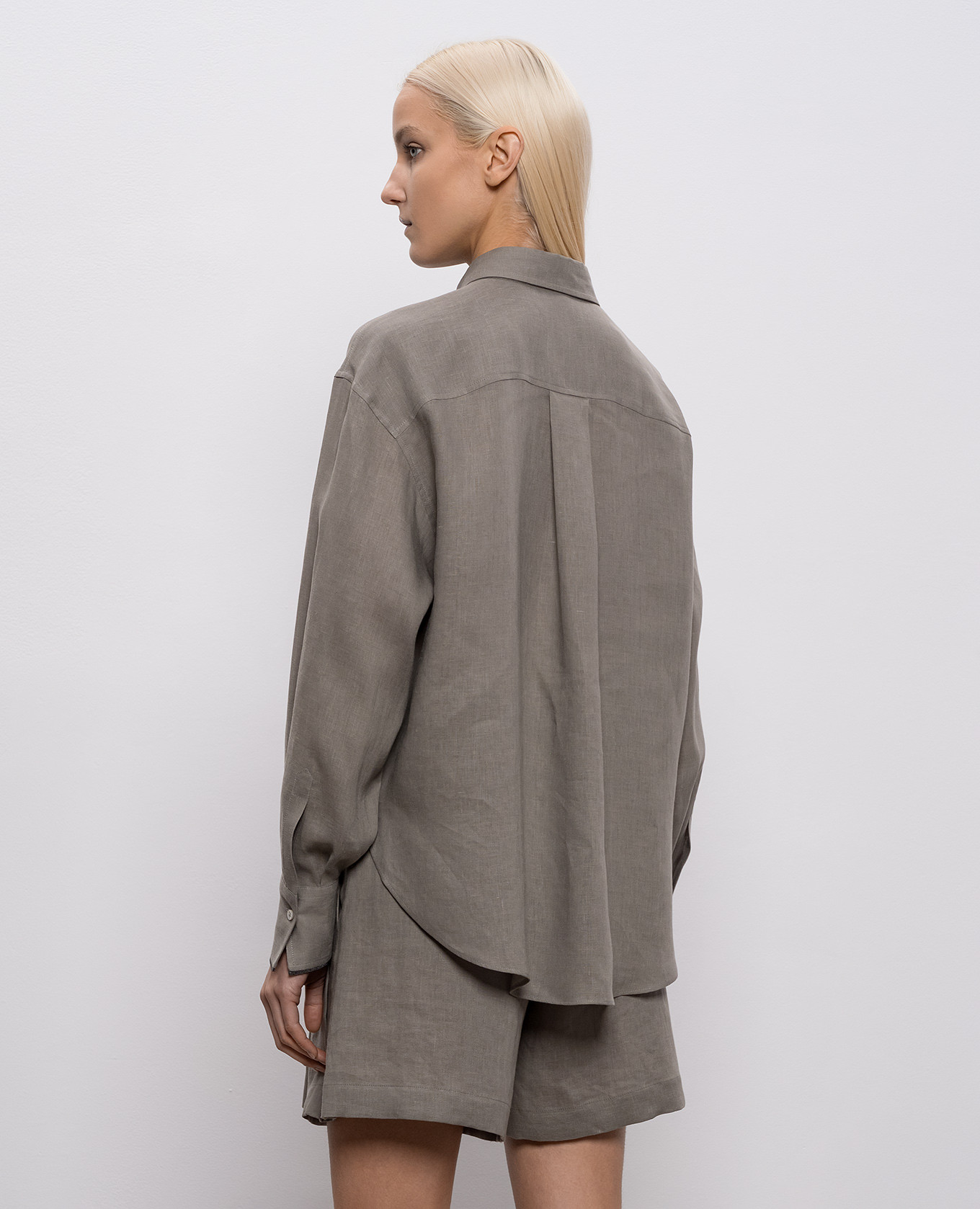 

Gray linen shirt Brunello Cucinelli, Grey