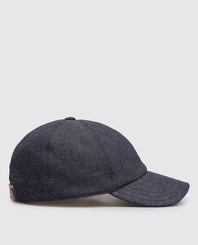 Peserico Blue cap with linen R76058C0CC763