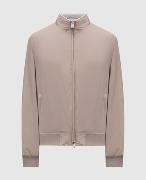 Enrico Mandelli Beige jacket with logo embroidery 3T583A519V
