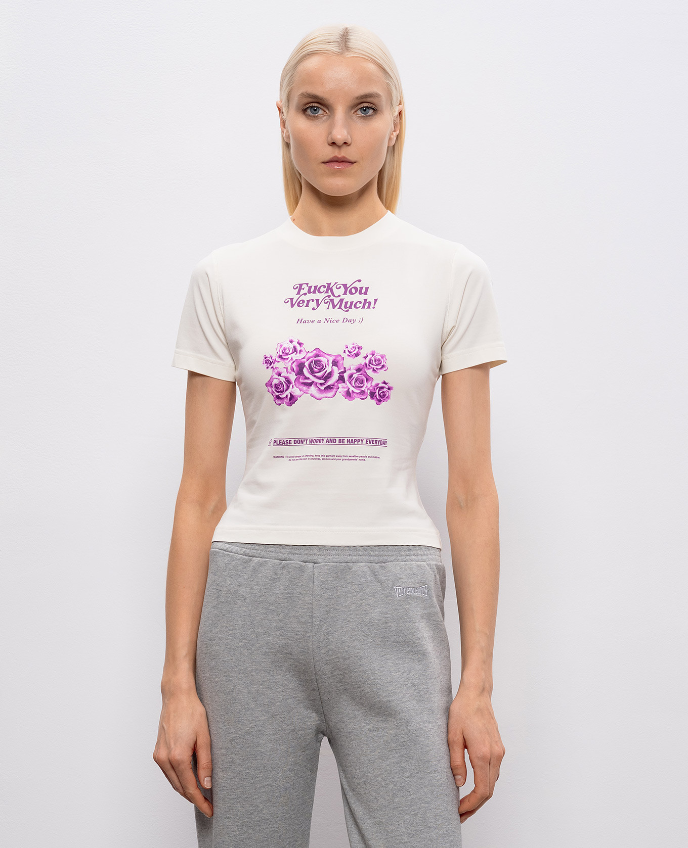 

White T-shirt Fuck You Very Much Vetements