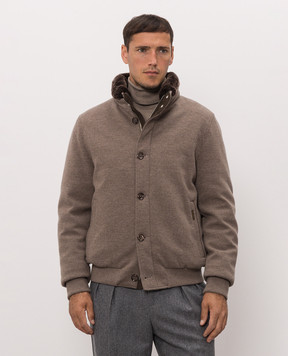 MooRER Brown CLEROS wool and cashmere down jacket CLEROSMRW