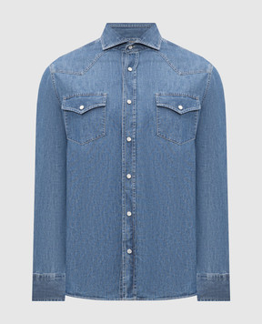 Brunello Cucinelli Blue denim shirt MH1924008