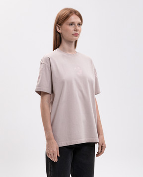 Off-White Pink T-shirt with branded print 2FA00489T