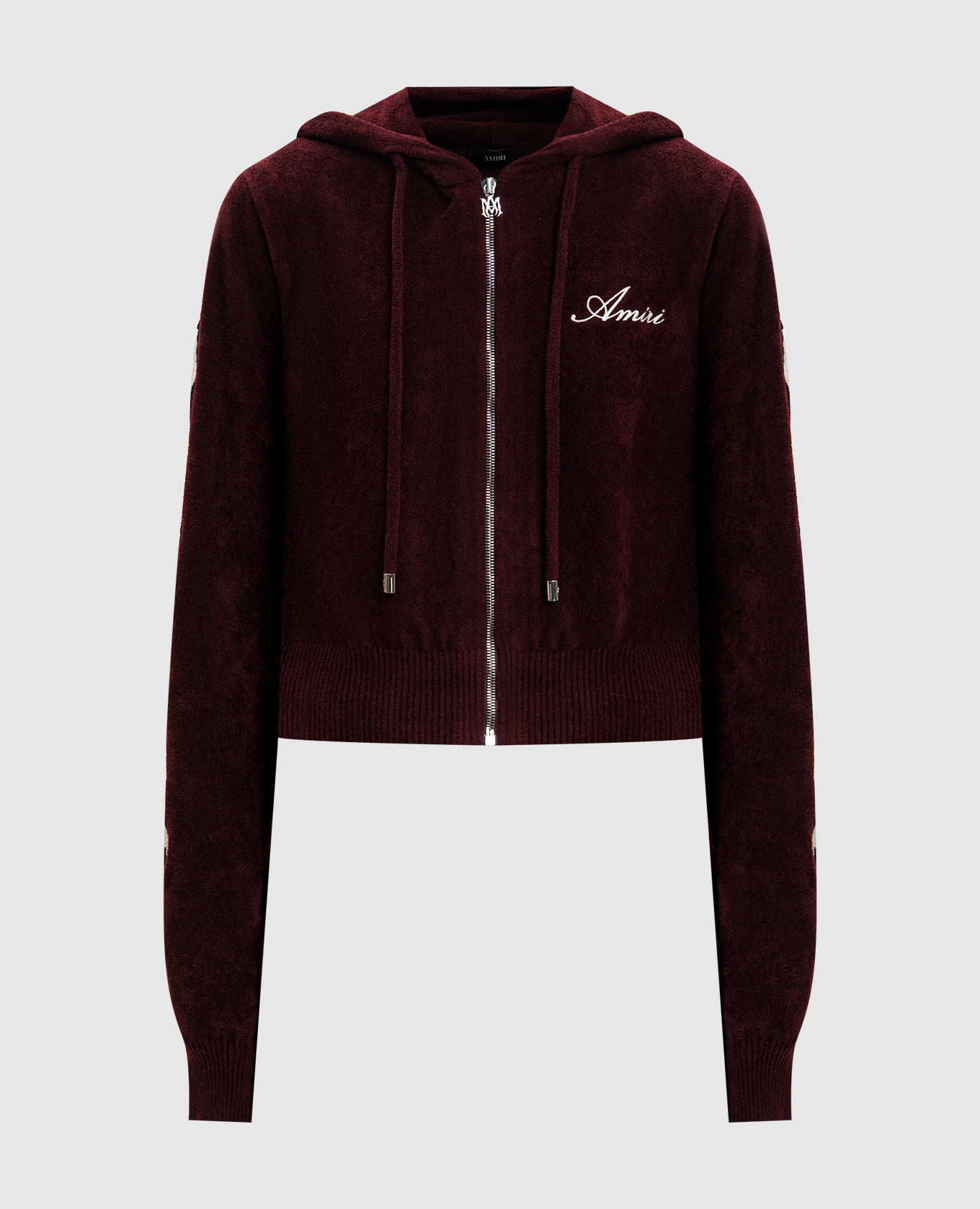 Burgundy sports jacket with print