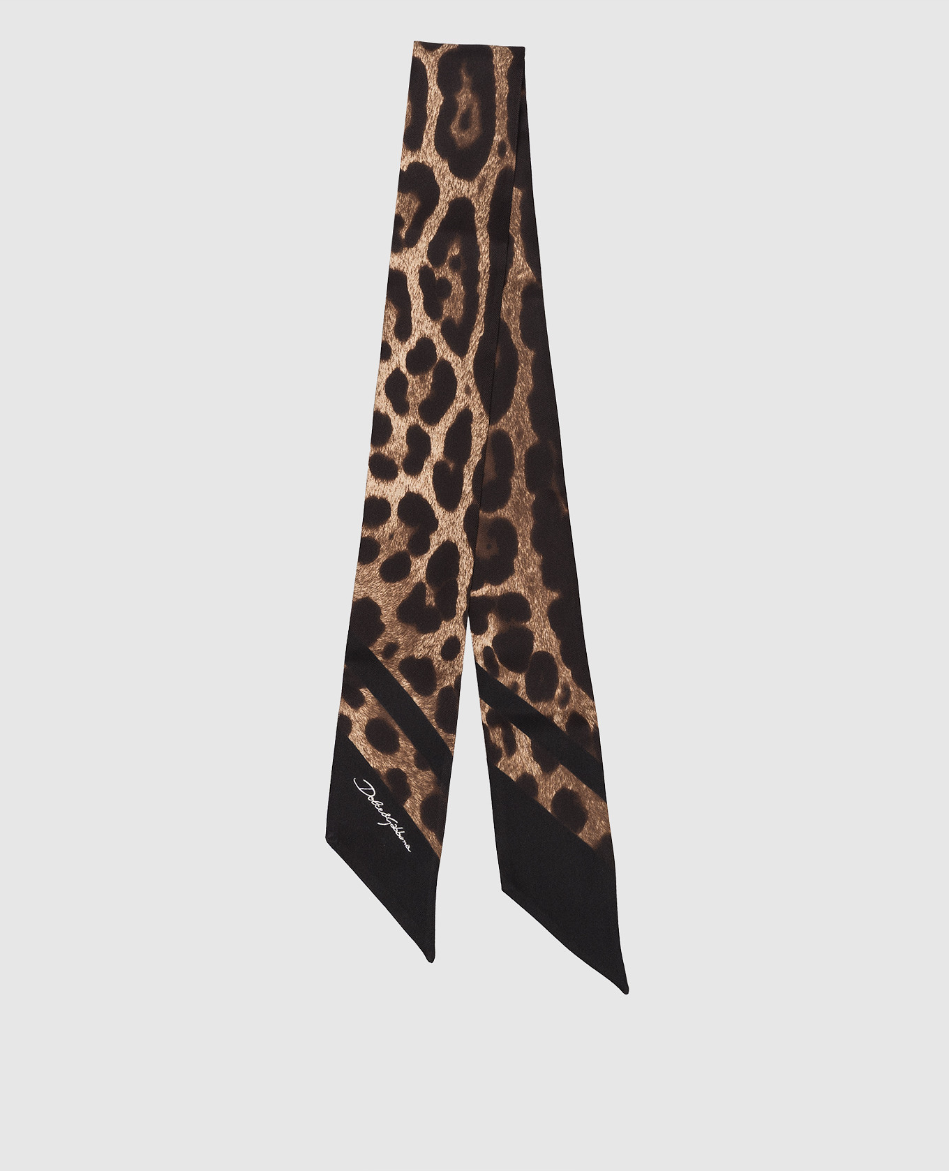 

Brown animal print silk twill ribbon Dolce&Gabbana