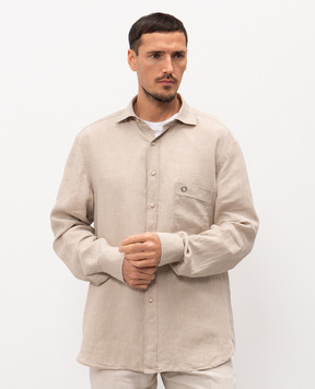 Stefano Ricci Beige linen shirt MC008140BX2922