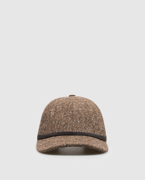 Brunello Cucinelli Brown cap with wool MCAP90218