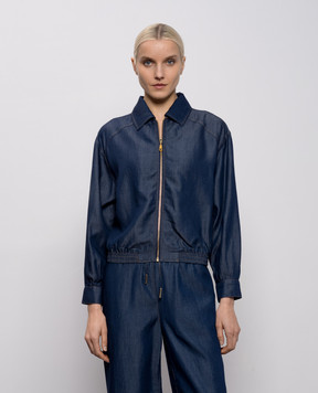 Twinset Blue denim-effect jacket 261LL2QBB