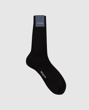 Bresciani Black ribbed socks MC034UN0004XX