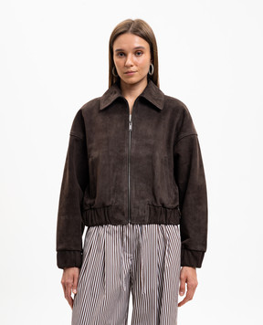Babe Pay Pls Brown suede cropped jacket 2523SUEDE