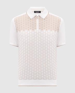 Stefano Ricci White polo with silk K818109P31F26175
