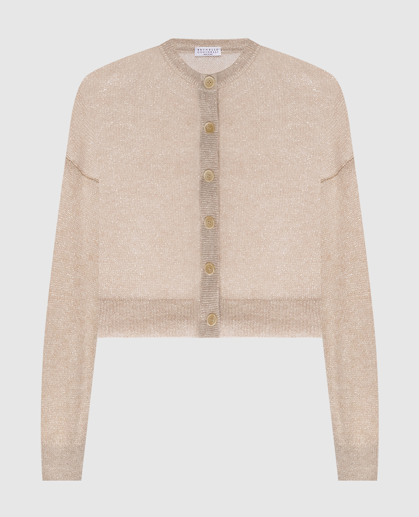 Ivory cardigan with wool