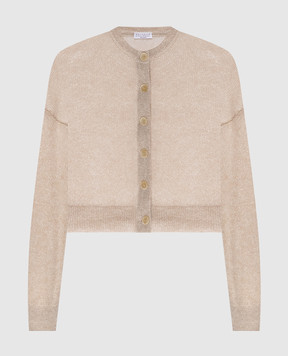 Brunello Cucinelli Ivory cardigan with wool MBG775506P