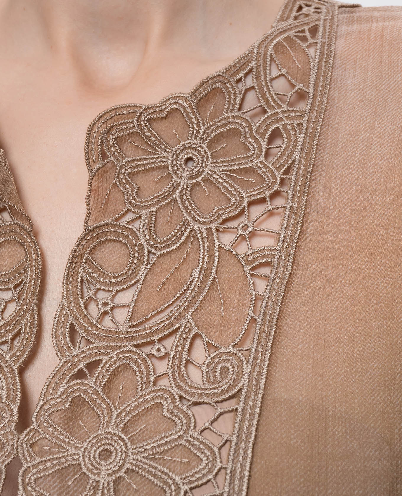 Brown silk blouse Ermanno Scervino 5
