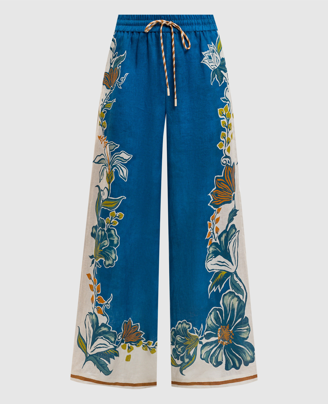 Luda blue linen palazzos