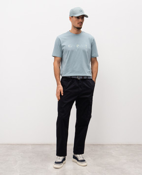 C.P. Company Blue pants with a patch MPA135A005694G