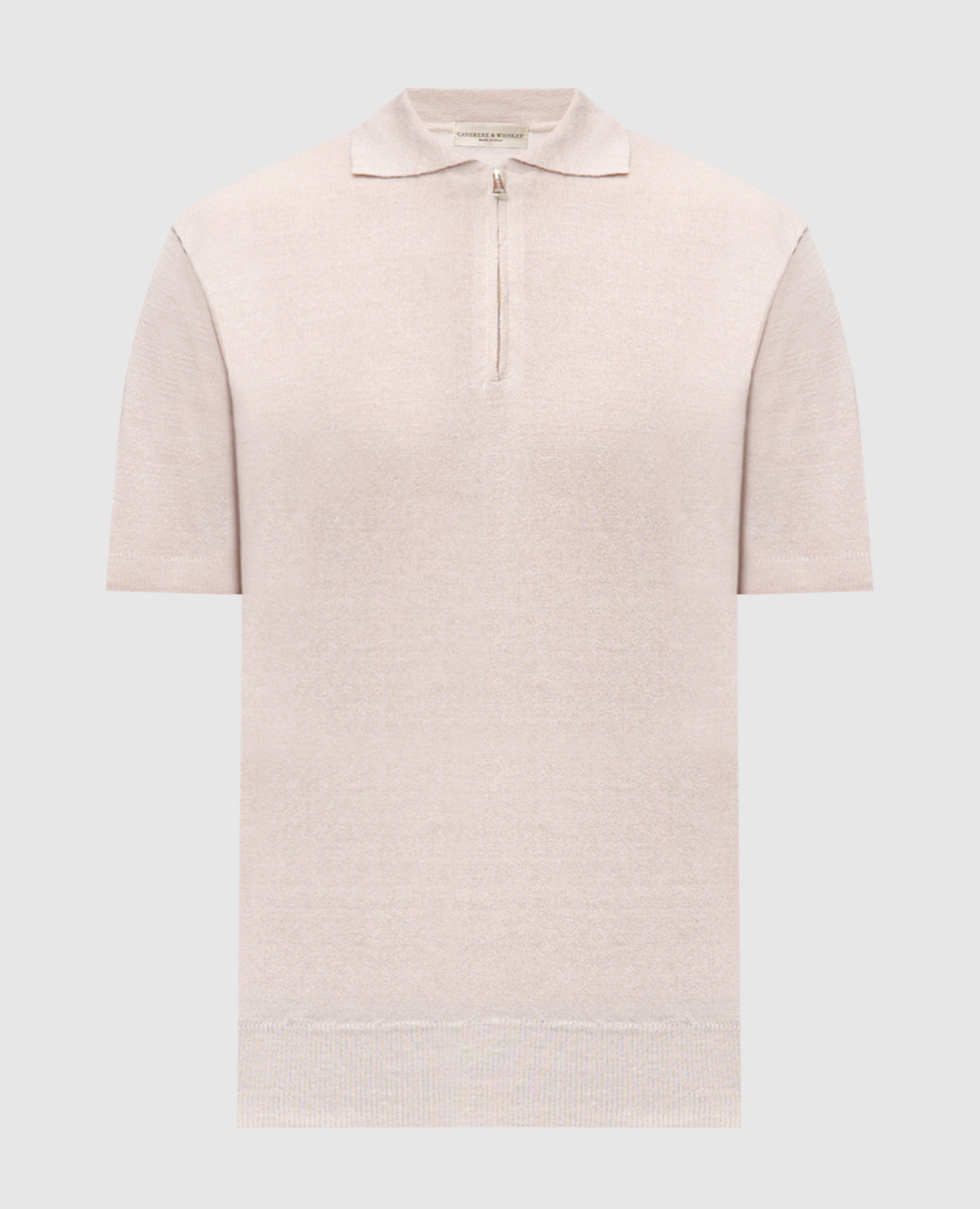 Beige polo with linen