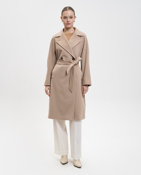 Max Mara Weekend Beige double-breasted coat CASCIA made of cashmere CASCIA