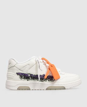 Off-White Out Of Office white leather sneakers with print OF06003510