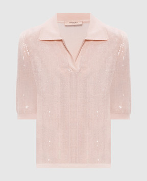 Twinset Pink polo with sequins 261TP3300
