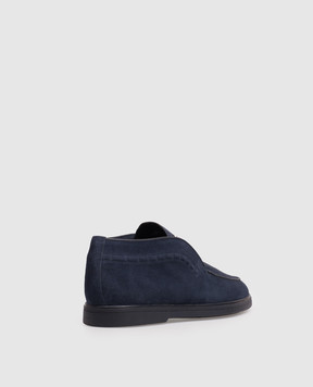 Stefano Ricci Blue suede deserts with emblem UC62G4181SDP