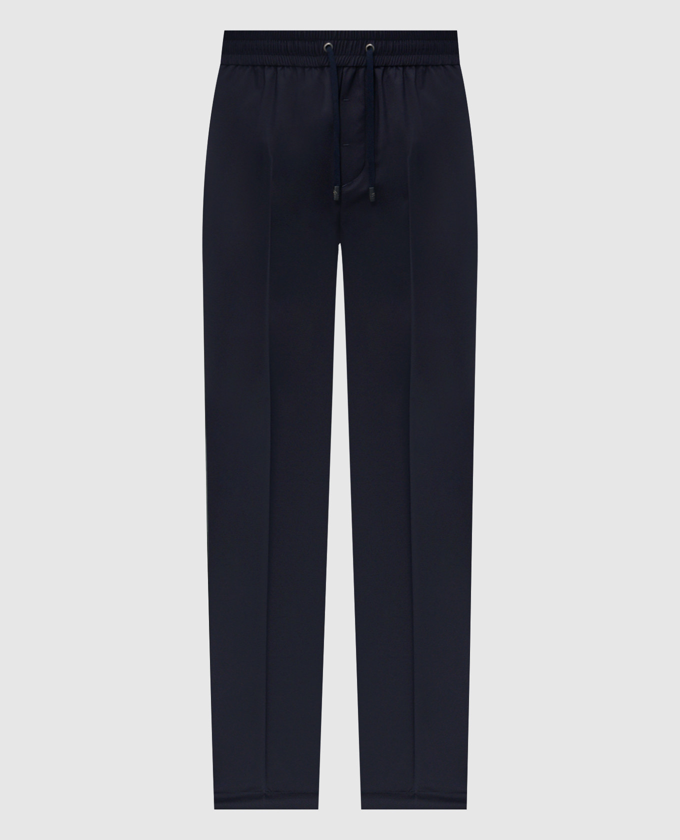 Blauwe broek met logo-patch