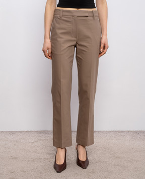 Brunello Cucinelli Brown pants with a monil chain M0F70P9169