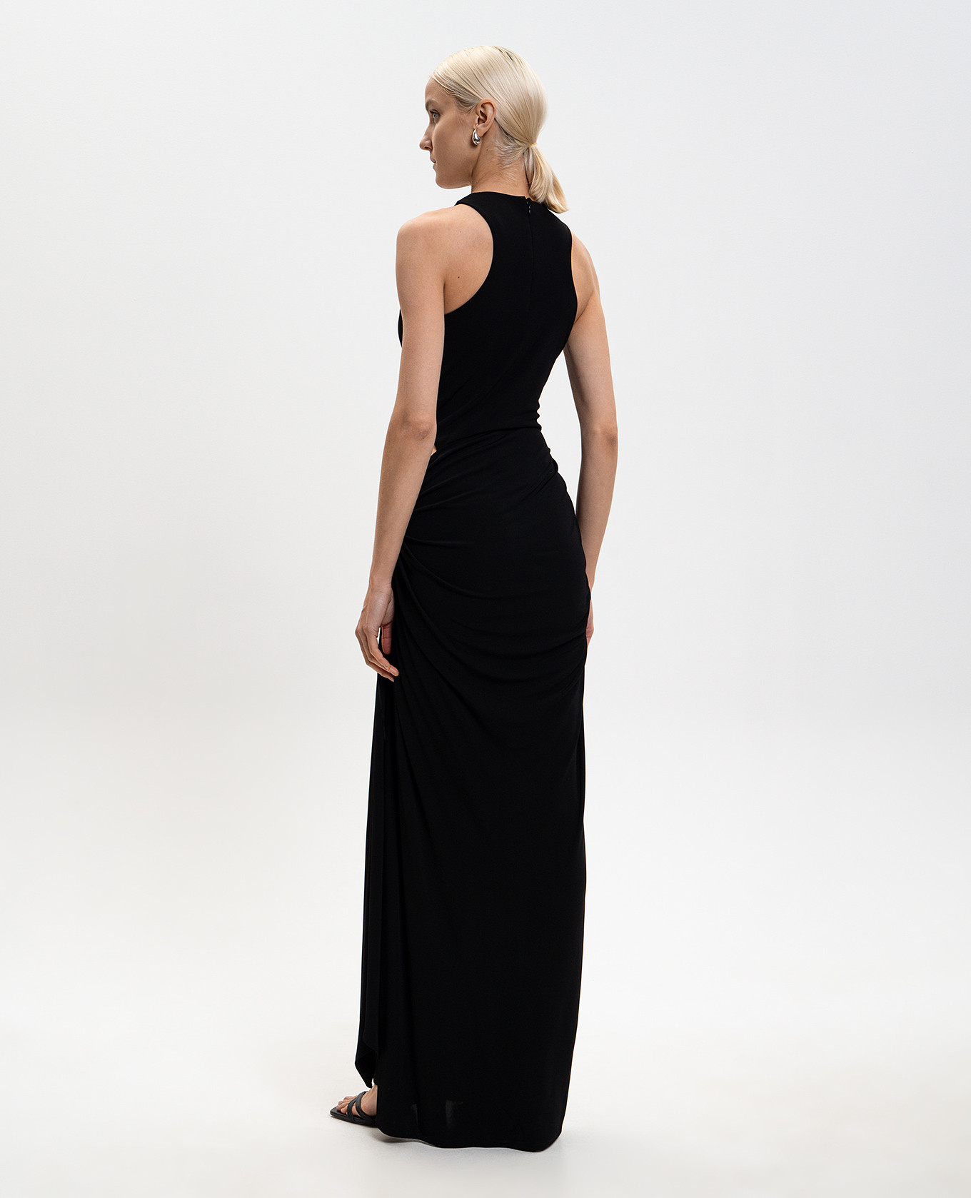 Black midi dress with emblem Casablanca 3